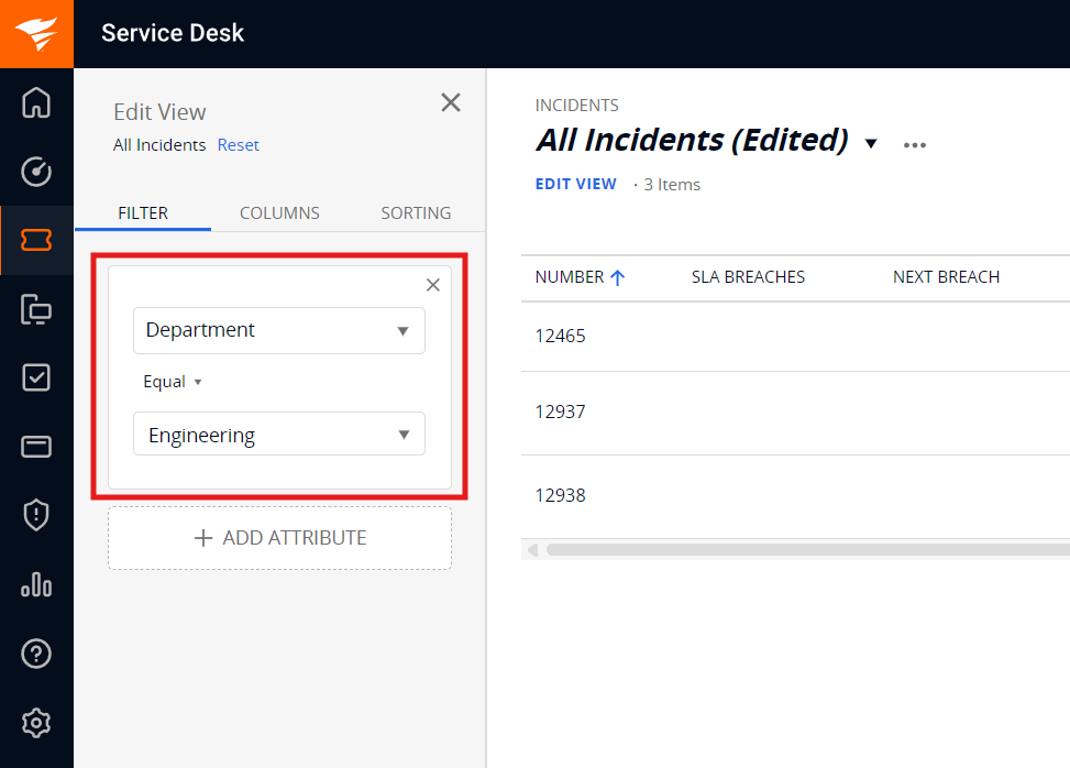SolarWinds Edit View Filter