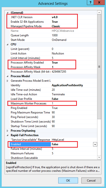 Advanced Settings Screenshot